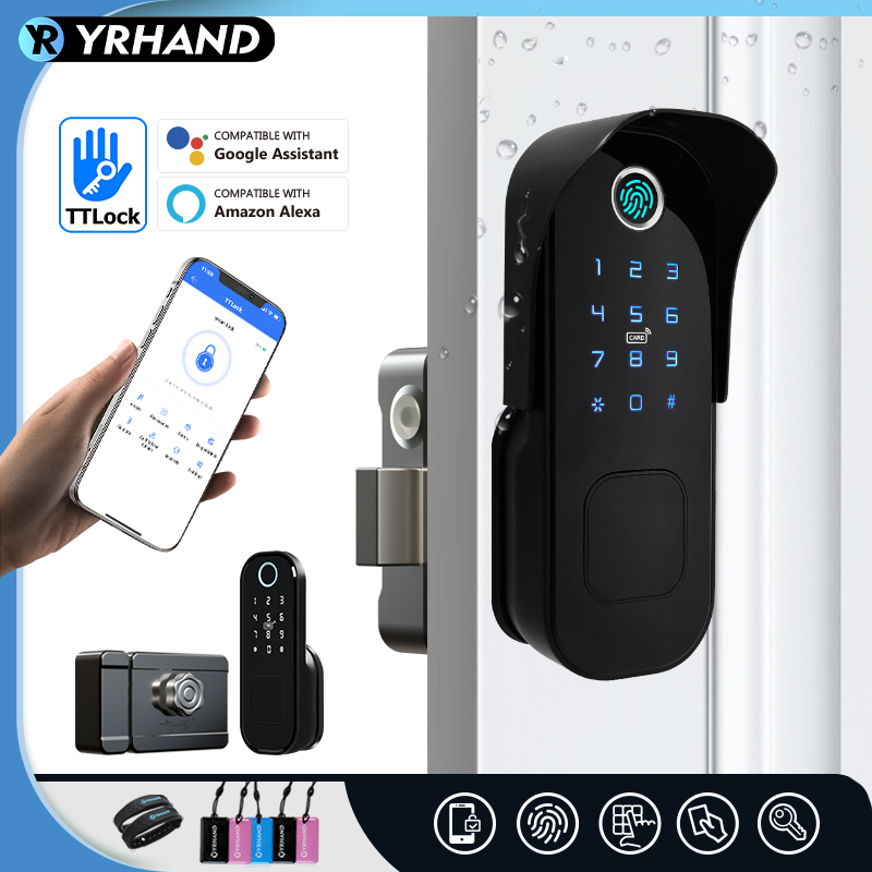 Smart Garden Door Lock - Tuya Parmak İzi Kapı Kilidi Su