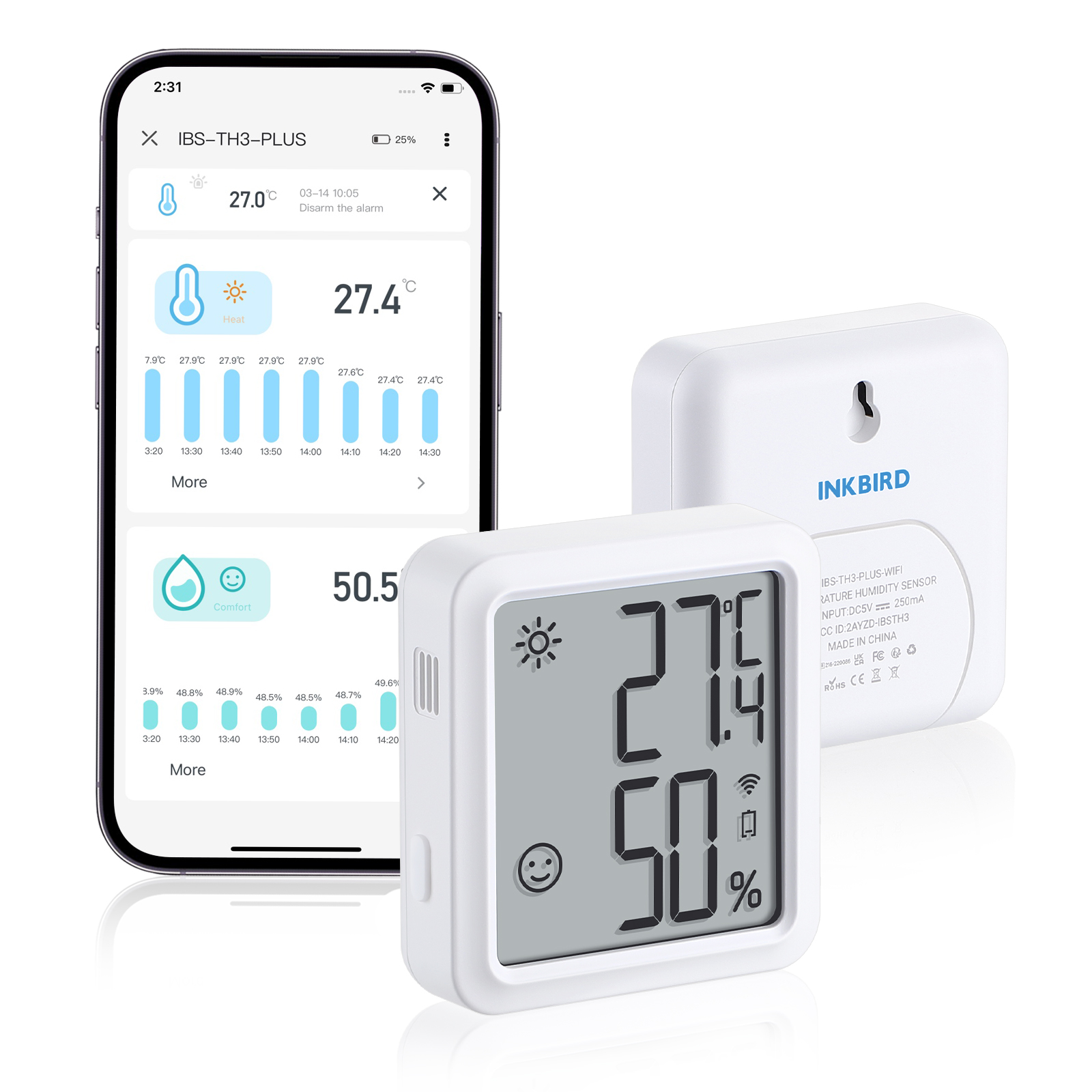Rain Gauge Digital - INKBIRD IBS-TH3 Wi-Fi / PlusSıcaklık Nem