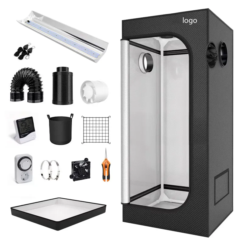 Grow Tent Complete Kit - Fabrika Özel Üretimi 600d Mylar Kumaş
