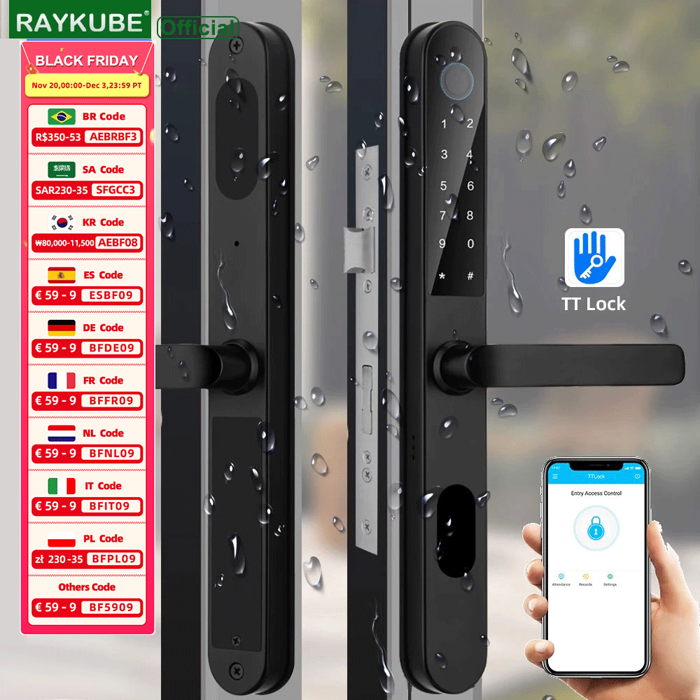 Smart Garden Door Lock - RAYKUBE DQ09 IP68 TT ile su