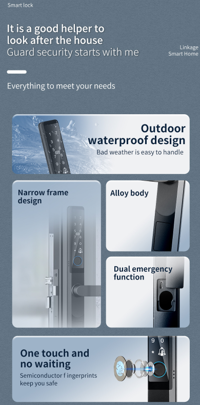 İnce Tasarımlı Akıllı Alüminyu - Smart Garden Door Lock incelemesi ve fiyatı