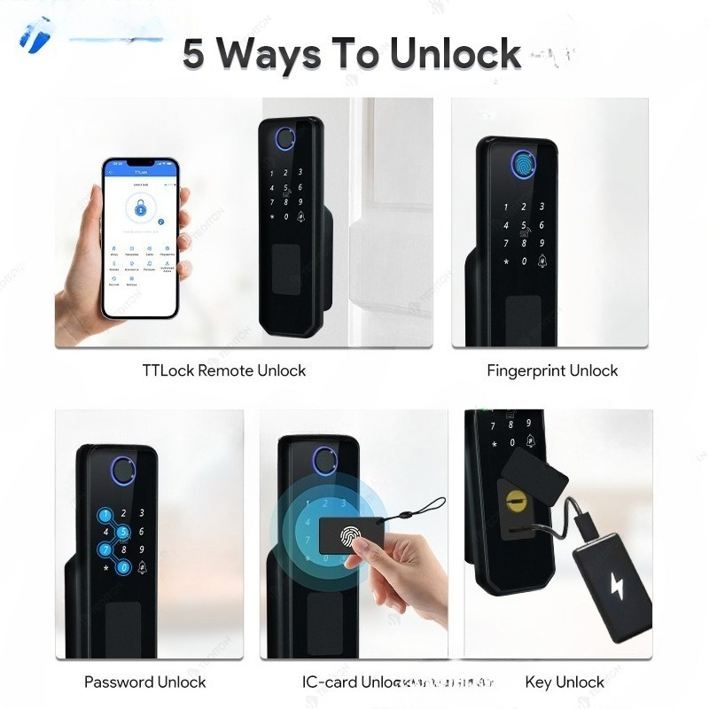 Çift taraflı parmak izi su geç - Smart Garden Door Lock incelemesi ve fiyatı