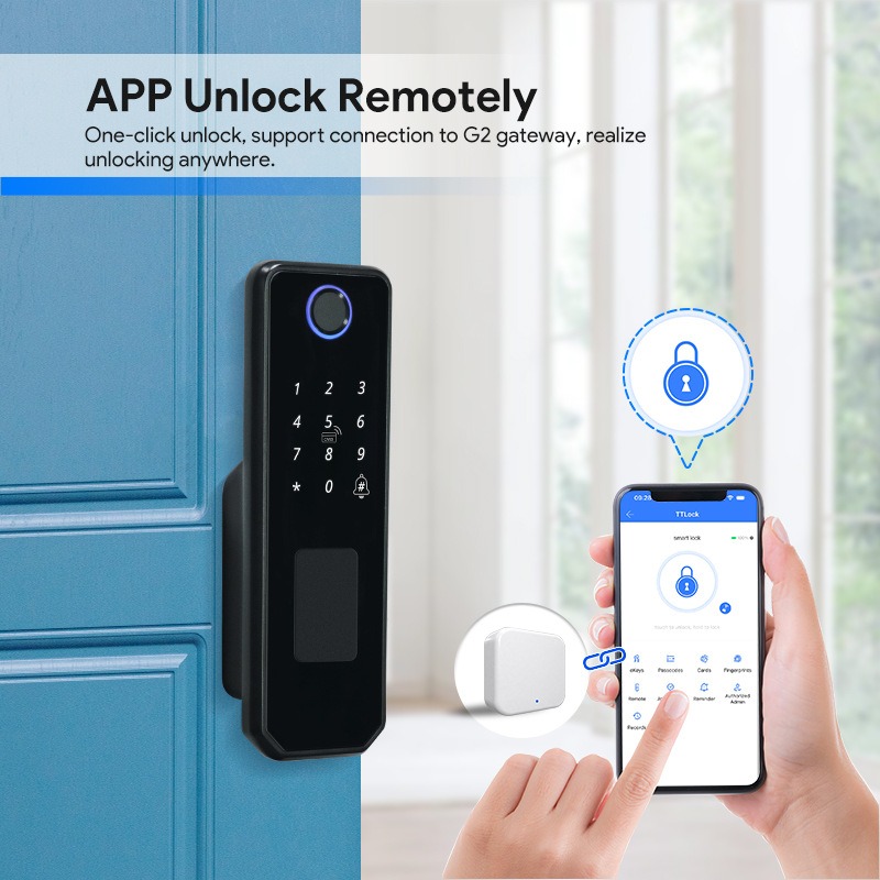 Çift taraflı parmak izi su geç - Smart Garden Door Lock incelemesi ve fiyatı