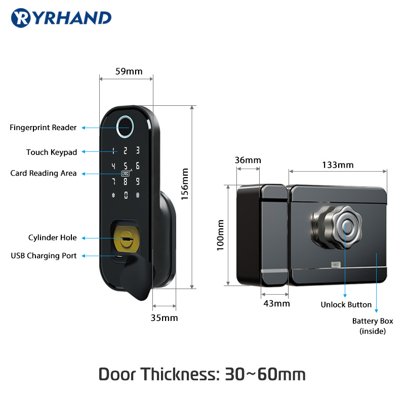 Tuya Parmak İzi Kapı Kilidi Su - Smart Garden Door Lock incelemesi ve fiyatı