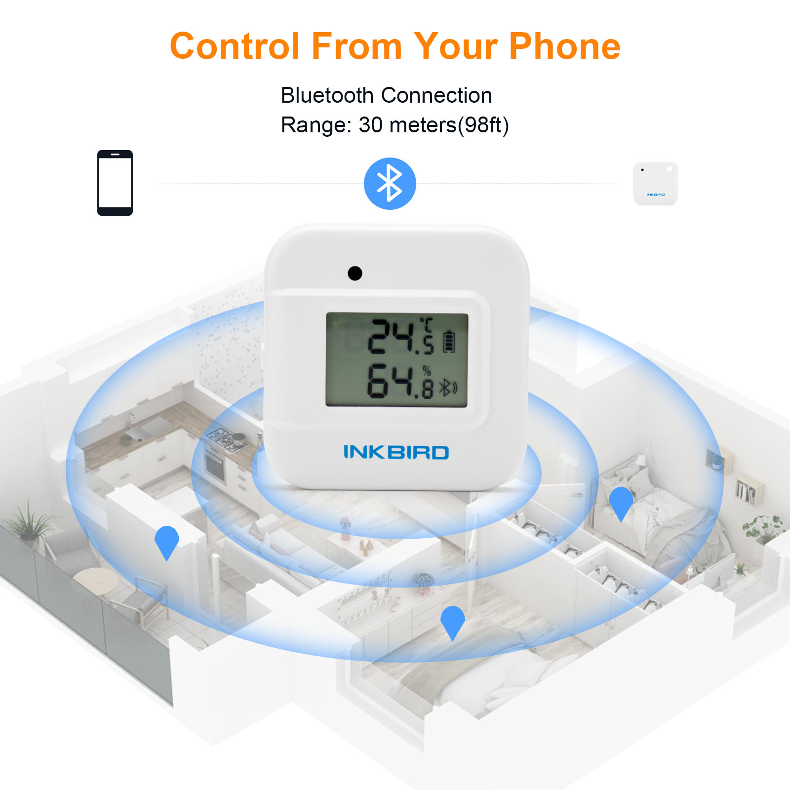 INKBIRD IBS-TH2 artı Bluetooth - Rain Gauge Digital incelemesi ve fiyatı