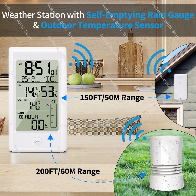 Yağmur Ölçerli Kablosuz Hava D - Rain Gauge Digital incelemesi ve fiyatı