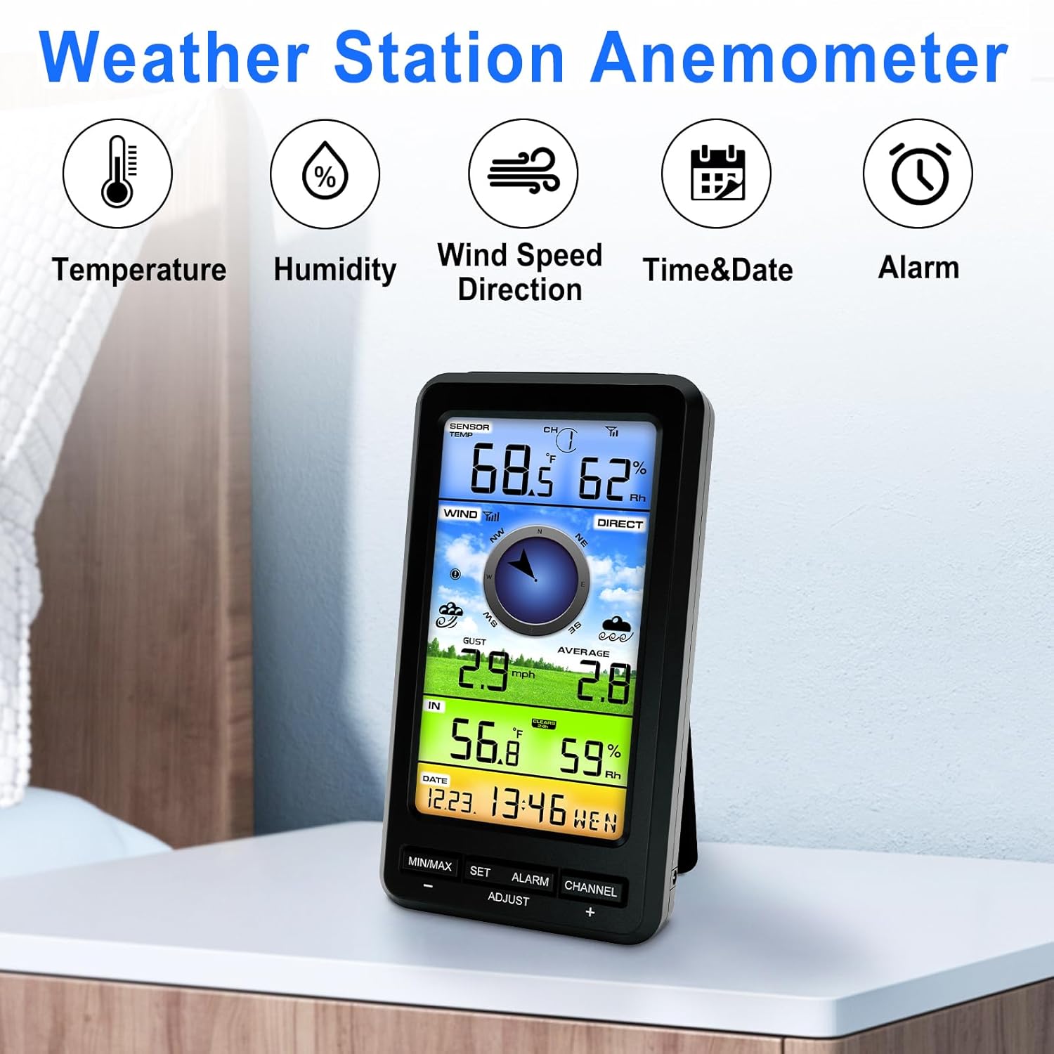 Rüzgar Hızı/Yön Termometresi H - Rain Gauge Digital incelemesi ve fiyatı